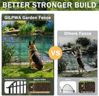 10 Panels Decorative Garden Fence with Lock, 48in (H) x 24ft (L) No Dig Dog Animal Barrier for Outdoor Yard, Rustproof Ground Stakes Metal Fencing for Yard, Patio, Flower Bed - Image 4