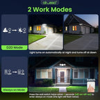 ALUSSO Outdoor Lighting, 120V 40W 4000LM Dusk Till Dawn Outdoor Light, 3000K/4000K/6000K 3CCT IP65 3 Heads Security Lights Dusk to Dawn for House Garage Yard Walkway Deep Black - Image 4