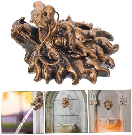 Yardwe Dragon Head Wall Fountain Outdoor Garden Decor Solar Water Fountain Resin Material Easy Install - Image 6