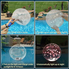 8Pcs 14 Inch Solar Powered Floating Pool Lights,RGB LED Glow in The Dark Pool Ball That Float,IP68 Waterproof for Christmas Decorations Gift Ornaments - Image 3