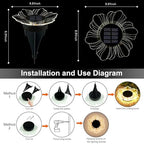 Solar Flower Shaped In-Ground Lights, 3 Pack Waterproof LED Petal Pathway Lights, Outdoor Acrylic Landscape Lights for Garden Yard Walkway Patio (Petal) - Image 2