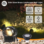 Gardenreet Well Lights Landscape LED - Brass Ip65 Low Voltage Replaceable Bulb In-Ground Lighting, 12V Wired Directional Fixture, Antique Bronze for Patio Lawn Yard with 5000K Daylight White MR16 Bulb - Image 2