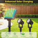 T-Sun 2-in-1 Solar Spotlights Outdoor Waterproof, Warm White, Dusk to Dawn - Image 2