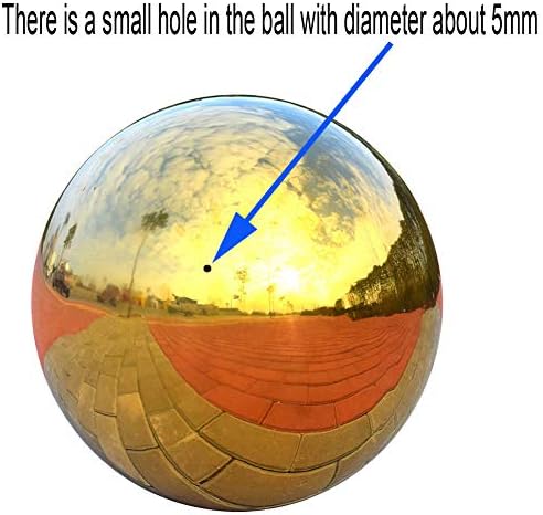 40cm/16inch Diameter Gazing Globe Mirror Ball,Red Stainless Steel Polished Reflective Smooth Garden Sphere,Colorful and Shiny Addition to Any Garden or Home - Image 4