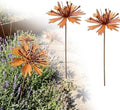 Rusty Metal Garden Stakes, 2PCS Rustic Flower Yard Art, Weather Resistant Metal Garden Decor for Flower Beds, Cottage Garden, Lawn, Patio and Planters by Unknown