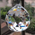 Petrichor Feng Shui Clear Crystal Hanging Ball for Good Luck & Prosperity - Home Decoration/Gifting (80 MM/Pack of 2) by Petrichor