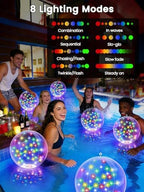 4Pack Floating Pool Lights 15Inch Solar Powered Christmas Balls, Multicolor - Image 5