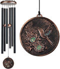 Large 48" Hummingbird Wind Chimes, Vintage Deep Tone Outdoor Decor by Gabzart