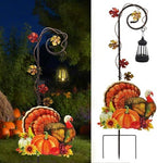 Turkey Solar Lantern Garden Stake Metal Outdoor Thanksgiving Yard Light by Unknown