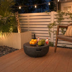 Round Wood Burning fire Pit Outdoor Fireplace for Patio-23 Black - Image 3