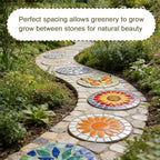 GZHERVICES Garden Stepping Stones, 3D Sculptural Landscape Features, Durable Garden Decor, Courtyard Pathway Stepping Stones, Garden Pathway/Flower Bed Decorative Stepping Stones(Multi-Colored-D) - Image 7