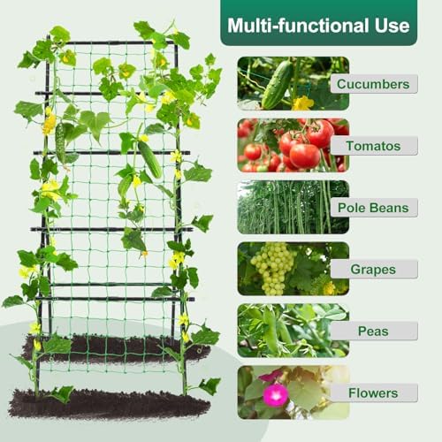 Cucumber Trellis A Frame Garden Trellis 31 x 26 x 75 in - Image 4