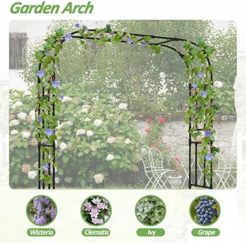 Thickened Metal Garden Arch-92.5L*105H,Trellis for Climbing Plants Outdoor - Image 6
