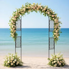 Garvee 7.2 x 4 ft Metal Garden Arch Trellis for Climbing Plants - Image 7