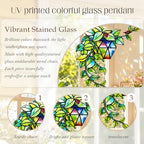 Plant Suncatcher Glass, Stained Glass Suncatcher Plant Window Hanging, Unique Nature Lover Gifts Leaf Idea - Image 7