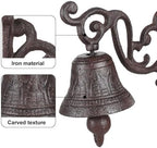 Decorative Bell, Cast Iron Dinner Bell with Clear Sound, Retro Hanging Bells for Farmhouse Garden Outside Decor - Image 2