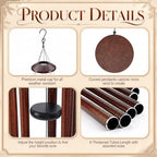 Marsui 67" Extra Large Wind Chime for Outside Deep Tone with 6 Tubes - Image 4