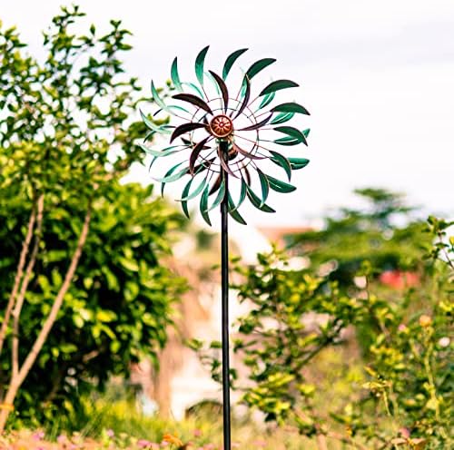 Stargarden Metal Wind Spinner,Two-Way Wind Sculptures,360 Degrees Kinetic Wind Spinners for Yard and Garden - Image 5