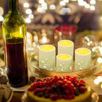 Flameless Candles Battery Powered LED Pillar Candles Tealights with Remote Timer Color Changing Control for Indoor Outdoor Home Tabletop Decoration Set of 4, Daisy Floral Green - Image 6