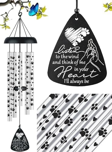 Dog Memorial Gifts for Loss of Dog Pet Bereavement Sympathy Gift Memorial Gifts for Dogs Wind Chime in Memory of Dog Remembrance Passing Away Gift, 32 inch by JUSTFORWIND