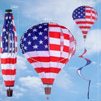 2 Pack American Flag Deluxe Hot Air Balloon Patriotic Everyday Wind Twister Garden Windmills Spinners Decoration 59" L for Outdoors, Lawn, Yard, Ornament Decor, Patriotic Wind Catchers - Image 5