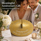 Personalized 50th Anniversary Sundial Gifts for Couples, Custom Sundial Wedding Gifts,Custom Calibrated Metal Sundial Sign for 30th, 40th, 60th, 70th Anniversary - Image 3