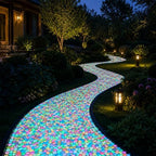 Glow in the Dark Rocks for Garden Decor, Luminous Pebbles for Aquarium Fish Tank, Outdoor Walkway, Patio, Planter and Yard Decoration (Multicolor 600PCS) - Image 2