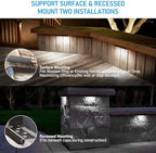 LEONLITE 4-Pack 12 Inch LED Hardscape Lighting, 3W/5W/7W, 5000K Daylight - Image 3