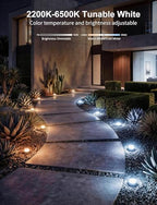 APPECK Outdoor Ground Lights 15 Pack, 32FT RGBCW Pathway Lights Wired - Image 4
