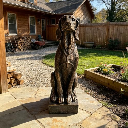 19'' H Mother Bear Hugging Cub Garden Statue, Resin Sculpture Decor,Black - Image 7