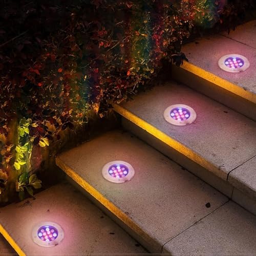 Submersible RGB Light - 12-24V Color Changing Pond Spotlight, Outdoor Recessed Spotlight, IP68 Waterproof LED Pool Lighting with Remote Control(36w,Rgb-12v) - Image 6