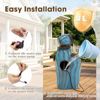 TITIMO 29.9" Outdoor Water Fountain, Stacked Faux Ceramic Garden Fountain - Image 5