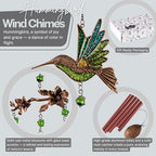 Wind Chimes for Outside, Wind Chimes Outdoor Clearance, Soothing Tones, Hummingbird Wind Chime, Memorial, Sympathy Gift, Patio, Porch, Home Décor, Modern, Art Décor, Bronze (32" Hummingbird) - Image 4