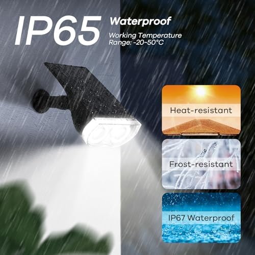Linkind Solar Spotlights Outdoor Waterproof Dusk to Dawn Cool White 6 Pack - Image 6