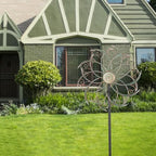 13" Metal Wind Spinner with Stake,Kinetic Wind Sculptures for Yard - Image 4