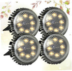 Solar Disk Ground Light 4 Pack Plastic Metal Waterproof Outdoor Lamp - Image 5