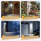 LIT-PaTH Outdoor Wall Light Fixture, Aluminum, LED 5000K, White, 2 Pack - Image 5