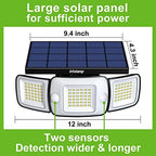 intelamp Solar Outdoor Lights, Motion Sensor with Dual Sensors Waterproof - Image 3