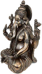 Design Toscano Sitting Ganesha Hindu Elephant Man Indian-Style Statue Figurine, 8 inches wide, 11 inches tall, Cast Stone Resin, Bronze Finish - Image 3