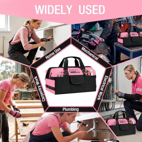 HISEA 3 Pack Heavy Duty Tool Bag, 16-Inch Waterproof Tools Organizer Tote - Image 6