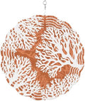 10 Inch Orange Coastal Coral Wind Spinner for Yard and Garden, Summer Nautical Sea Beach Ocean Hanging Ornaments Outdoor 3D Kinetic Wind Sculpture Spinners Indoor Outdoor Patio Décor Ornaments Gift by Unknown