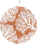 10 Inch Orange Coastal Coral Wind Spinner for Yard and Garden, Summer Nautical Sea Beach Ocean Hanging Ornaments Outdoor 3D Kinetic Wind Sculpture Spinners Indoor Outdoor Patio Décor Ornaments Gift by Unknown