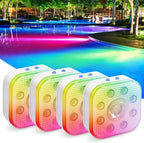 Vangue Premium Rechargeable Submersible Lights, 3 Lighting Modes LED Pool Lights for Inground Pool, IP68 Waterproof, Brightness Adjustable, Also Suitable for Hot Tubs, Showers, Ponds by Vangue