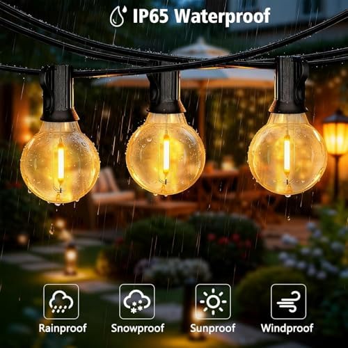 200FT G40 LED Smart Outdoor String Lights with APP Control for Patio - Image 4