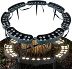 LED Ring Tree Light, Outdoor Waterproof Landscape Spotlight, Die-Cast Aluminum Tree Hug Uplights with Ground Stake for Garden Pathway Accent, Circular Wrap Around Lamp(Green,84W(220v)) by Unknown