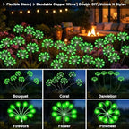 Solar Garden Lights Outdoor, Upgraded Solar Swaying Starburst Light Waterproof with 2 Modes, Solar Fairy Firework Lights for Yard Patio Pathway Flowerbed Balcony Garden Decoration (Green, 4 Pack) - Image 5
