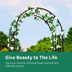Metal Pergola Arbor, 100" H x 45" W Garden Arch Archway for Wedding Ceremony Party Curved Iron Plants Trellis Stand Use for Outdoor Garden Climbing Plants - Image 3