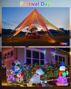 Solar Christmas Light Outdoor String 6 Pack 198 FT 600 LED Multicolored - Image 6