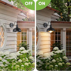 MATAMEYE Outdoor Barn Light Fixture, Large Black Exterior Wall Sconces - Image 4