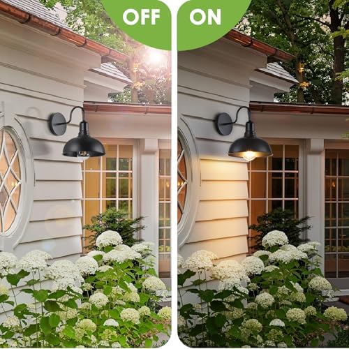 MATAMEYE Outdoor Barn Light Fixture, Large Black Exterior Wall Sconces - Image 4